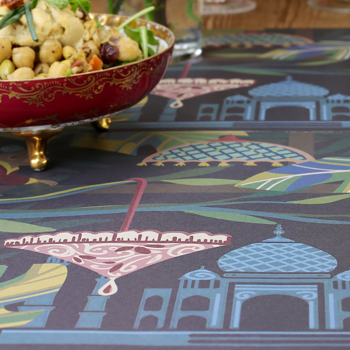 MONKEY MASSALA PAPER PLACEMAT 25 SHEET PAD 17"X11"